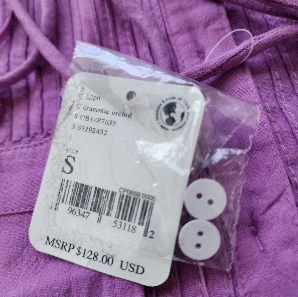 Free People Lavender Purple Button-Front Sundress - Picture 9 of 9